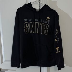 Black Fanatics Polyester New Orleans Saints Hoo Dat Hoodie Hooded sweatshirt L